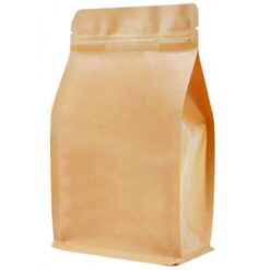 Home compostable flat bottom pouch
