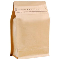 Home compostable flat bottom pouch kraft