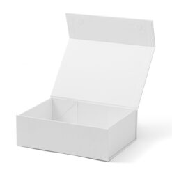 Open large premium hamper rigid box with a magnetic closure and deep matte finish for luxury gift sets.